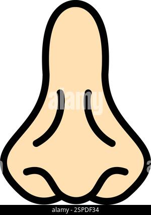 Nose Vector Icon Design Illustration Stock Vector