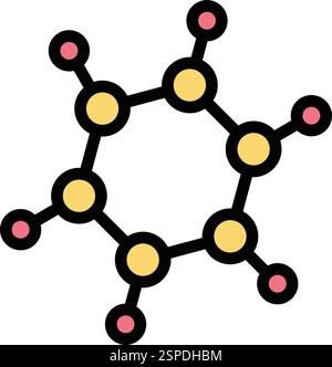 Bio molecules Vector Icon Design Illustration Stock Vector