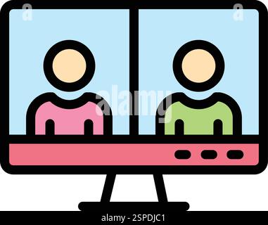 Video chat Vector Icon Design Illustration Stock Vector