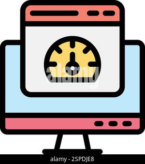 Speed test Vector Icon Design Illustration Stock Vector