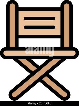 Director chair Vector Icon Design Illustration Stock Vector