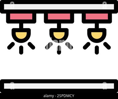 Spotlight Vector Icon Design Illustration Stock Vector