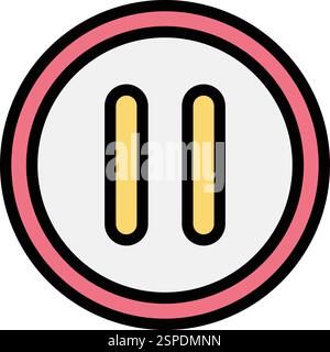 Pause button Vector Icon Design Illustration Stock Vector