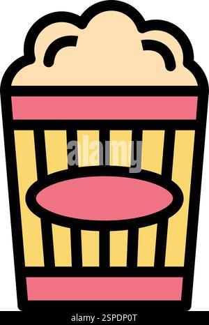 Popcorn Vector Icon Design Illustration Stock Vector