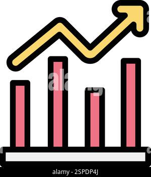 Bar graph Vector Icon Design Illustration Stock Vector