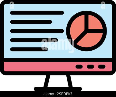 Pie chart Vector Icon Design Illustration Stock Vector