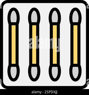 Cotton buds Vector Icon Design Illustration Stock Vector