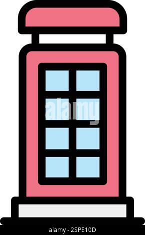 Phone booth Vector Icon Design Illustration Stock Vector
