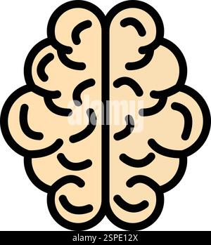 Human brain Vector Icon Design Illustration Stock Vector