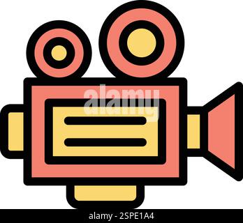Movie camera Vector Icon Design Illustration Stock Vector