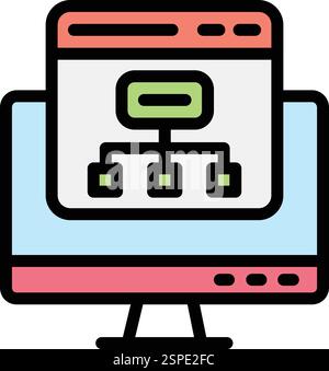 Sitemap Vector Icon Design Illustration Stock Vector