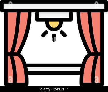 Stage Vector Icon Design Illustration Stock Vector
