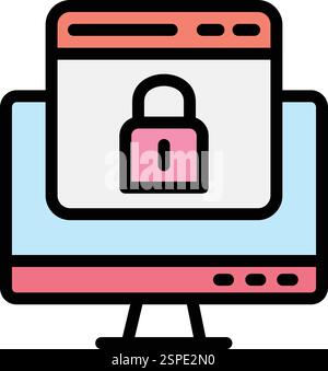 Web security Vector Icon Design Illustration Stock Vector