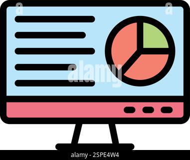 Business report Vector Icon Design Illustration Stock Vector