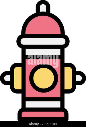 Fire hydrant Vector Icon Design Illustration Stock Vector