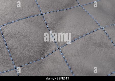 Leather texture background. Part of perforated black leather details. Perforated leather texture background. Texture leather Stock Photo
