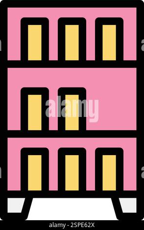 Book shelf Vector Icon Design Illustration Stock Vector