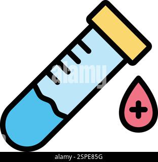 Blood sample Vector Icon Design Illustration Stock Vector