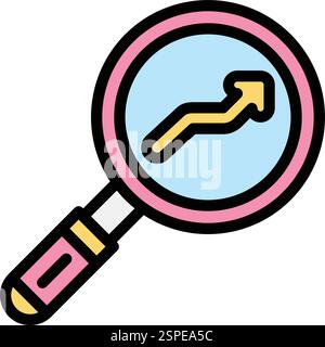 Search graph Vector Icon Design Illustration Stock Vector
