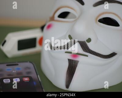 United States - February 14, 2025: Hackers Turning to AI Tools to Compromise Computer Systems and Networks - ChatGPT, Claude, Gemini Stock Photo