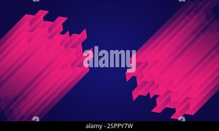 Abstract futuristic background with glowing light effect. Vector illustration. Abstract blue Neon Arrow Background. Neon speed light background. Stock Vector