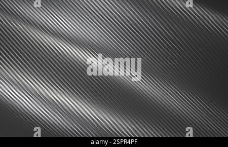 carbon fiber texture with wave effect dark 3d background Stock Photo