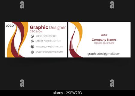 Business card template Stock Vector