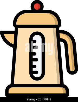 Electric Kettle Vector Icon Design Illustration Stock Vector