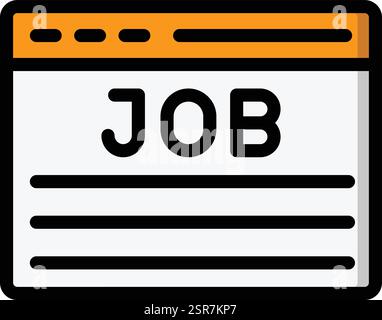 Job Vector Icon Design Illustration Stock Vector