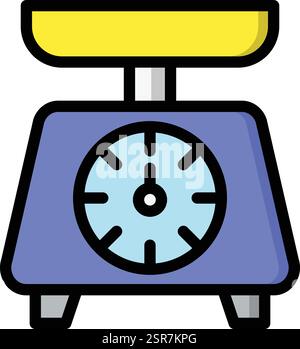 Kitchen Scale Vector Icon Design Illustration Stock Vector