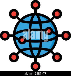 Networking Vector Icon Design Illustration Stock Vector