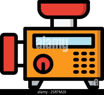 Meat Grinder Vector Icon Design Illustration Stock Vector