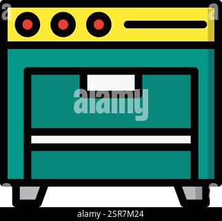 Cooking Stove Vector Icon Design Illustration Stock Vector