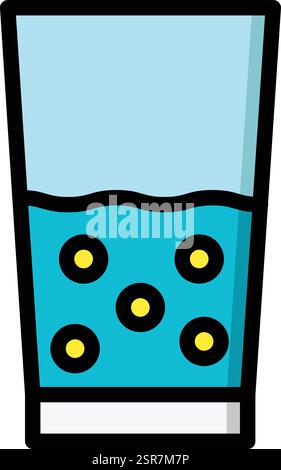 Water Glass Vector Icon Design Illustration Stock Vector