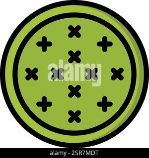 Cross Stitch Vector Icon Design Illustration Stock Vector