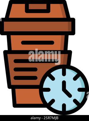 Coffee Time Vector Icon Design Illustration Stock Vector