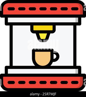 Coffee Maker Vector Icon Design Illustration Stock Vector