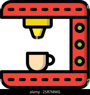 Coffee Machine Vector Icon Design Illustration Stock Vector