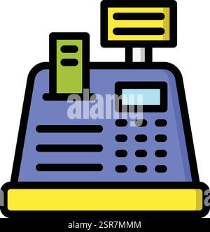 Cashier Machine Vector Icon Design Illustration Stock Vector