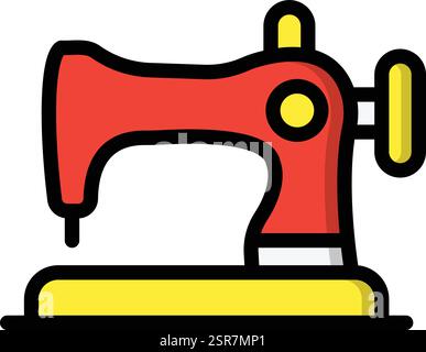 Sewing Machine Vector Icon Design Illustration Stock Vector