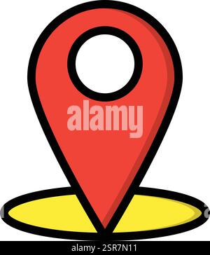 Pin Vector Icon Design Illustration Stock Vector