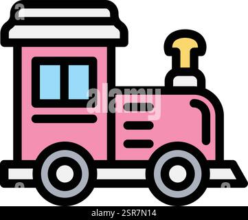 Train toy Vector Icon Design Illustration Stock Vector