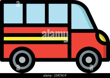 Van Vector Icon Design Illustration Stock Vector