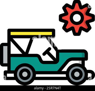 Jeep Service Vector Icon Design Illustration Stock Vector