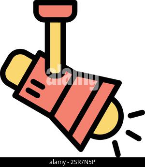 Spot Light Vector Icon Design Illustration Stock Vector