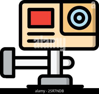 Action Camera Vector Icon Design Illustration Stock Vector