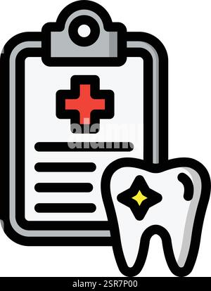 Dental Record Vector Icon Design Illustration Stock Vector