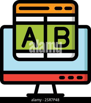 Ab testing Vector Icon Design Illustration Stock Vector