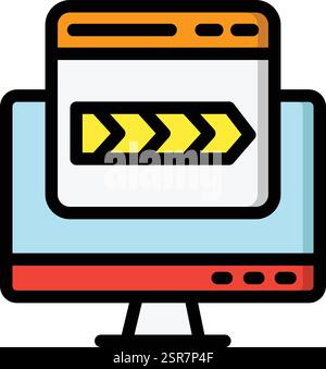 Breadcrumb Vector Icon Design Illustration Stock Vector