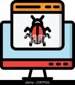 Bug Vector Icon Design Illustration Stock Vector